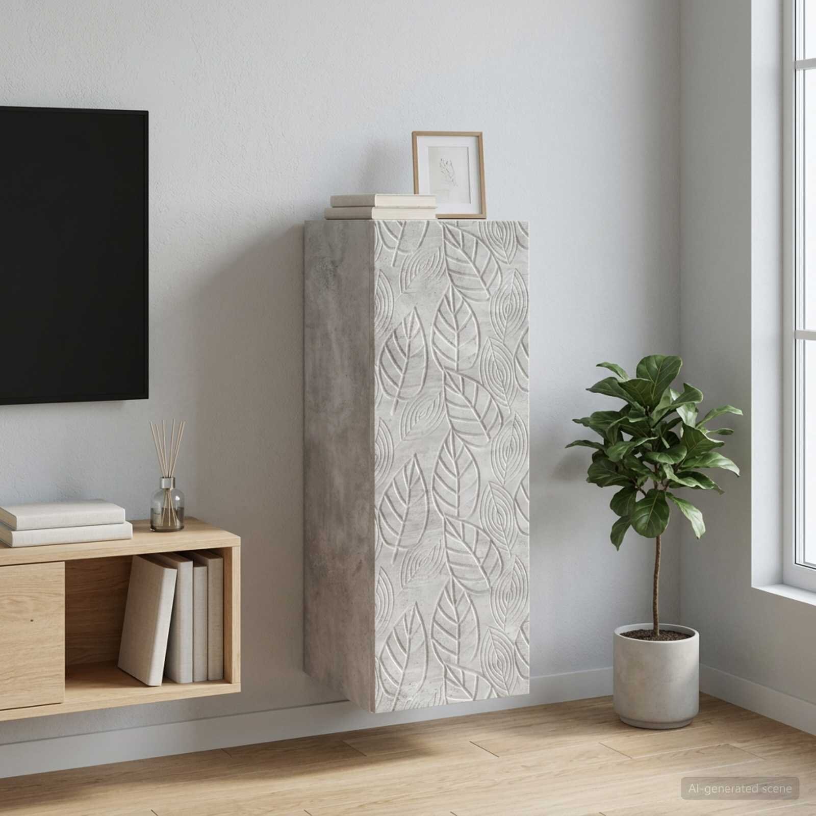 vidaXL Стенно шкафче 33 x 345 x 90 см Инженерна дървесина