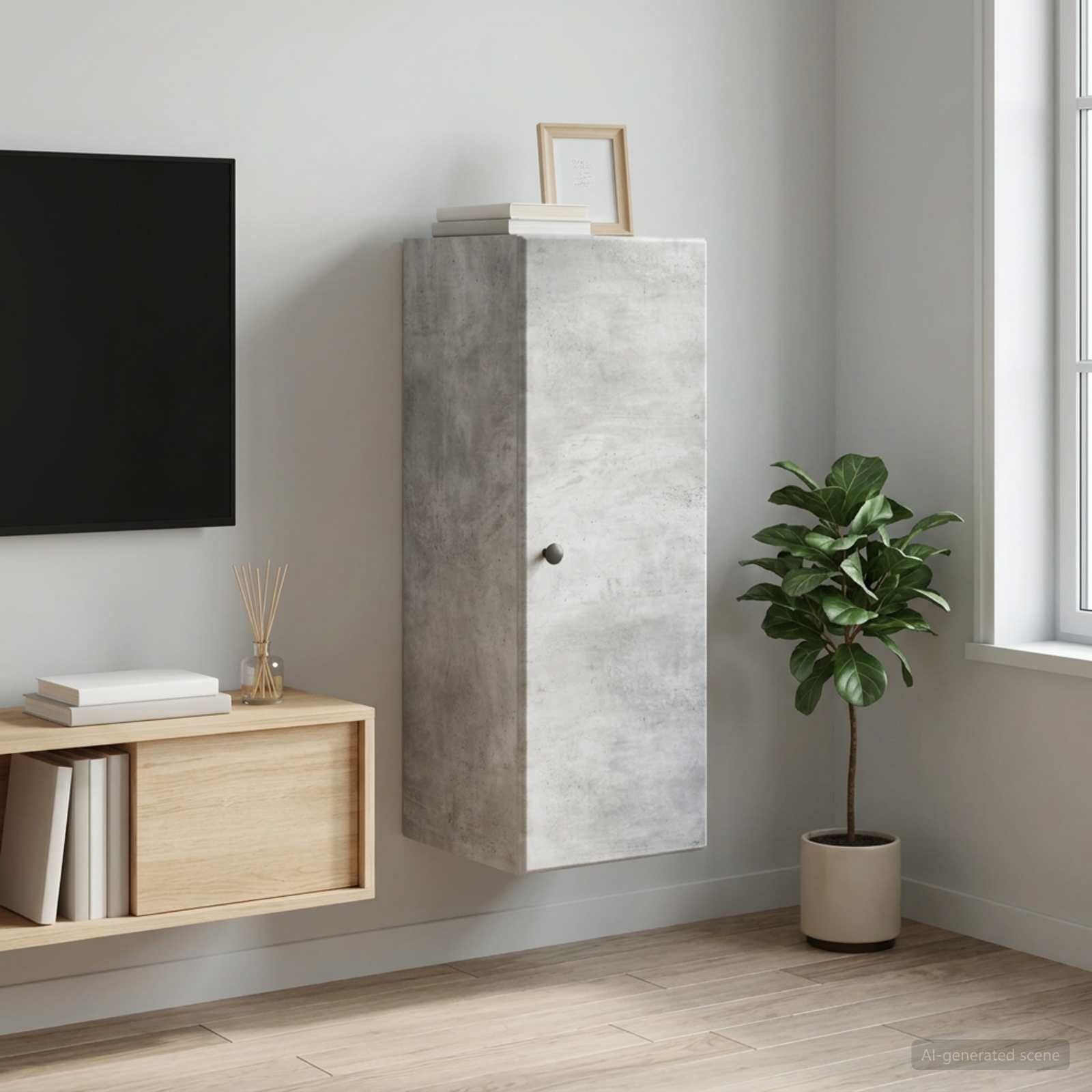 vidaXL Стенно шкафче 33 x 345 x 90 см Инженерна дървесина
