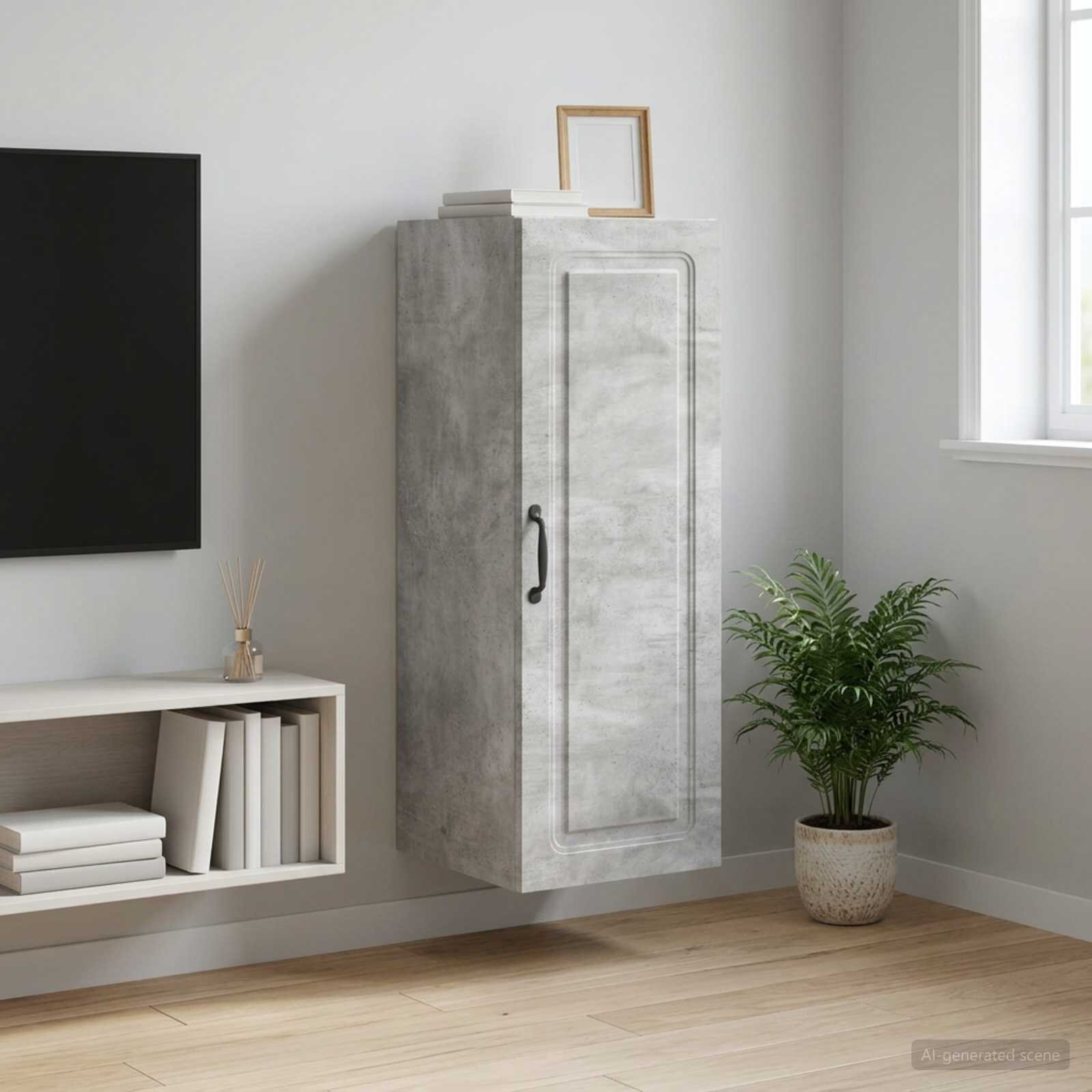 vidaXL Стенно шкафче 33 x 345 x 90 см Инженерна дървесина