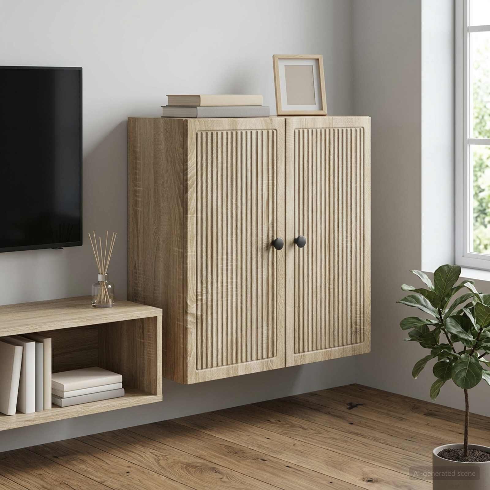 vidaXL Стенно шкафче Дъб сонома 59 x 31 x 60 см Инженерна дървесина