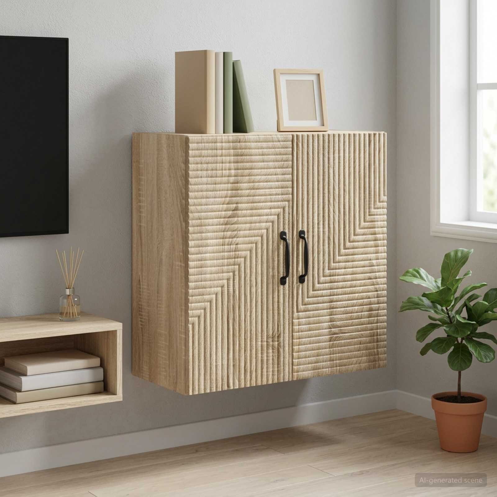 vidaXL Стенно шкафче Дъб сонома 59 x 31 x 60 см Инженерна дървесина