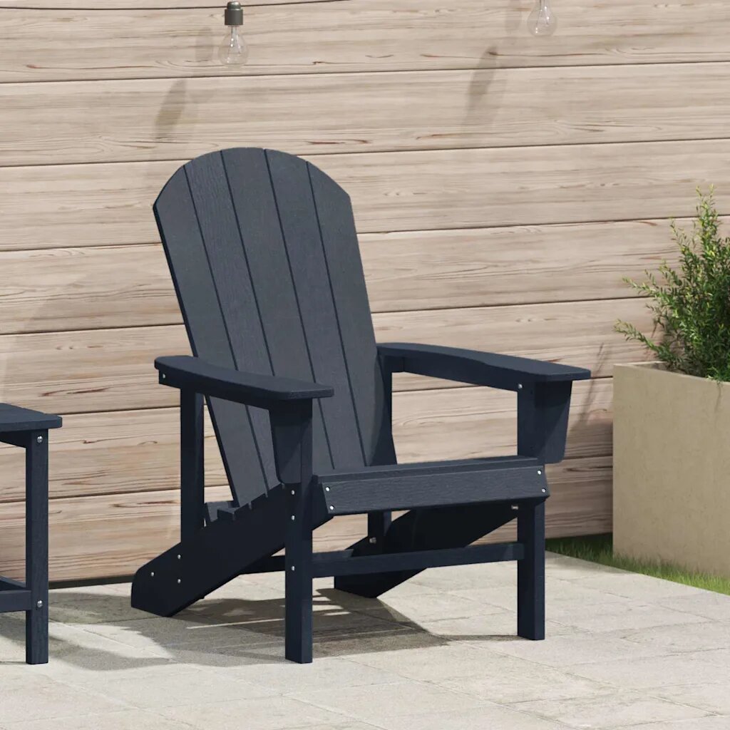 vidaXL Стол Adirondack Морски син HDPE