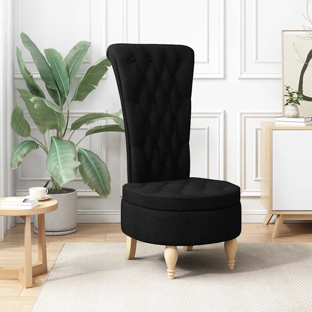 vidaXL Стол с тапицерия Черно 565 x 70 x 110 см текстил