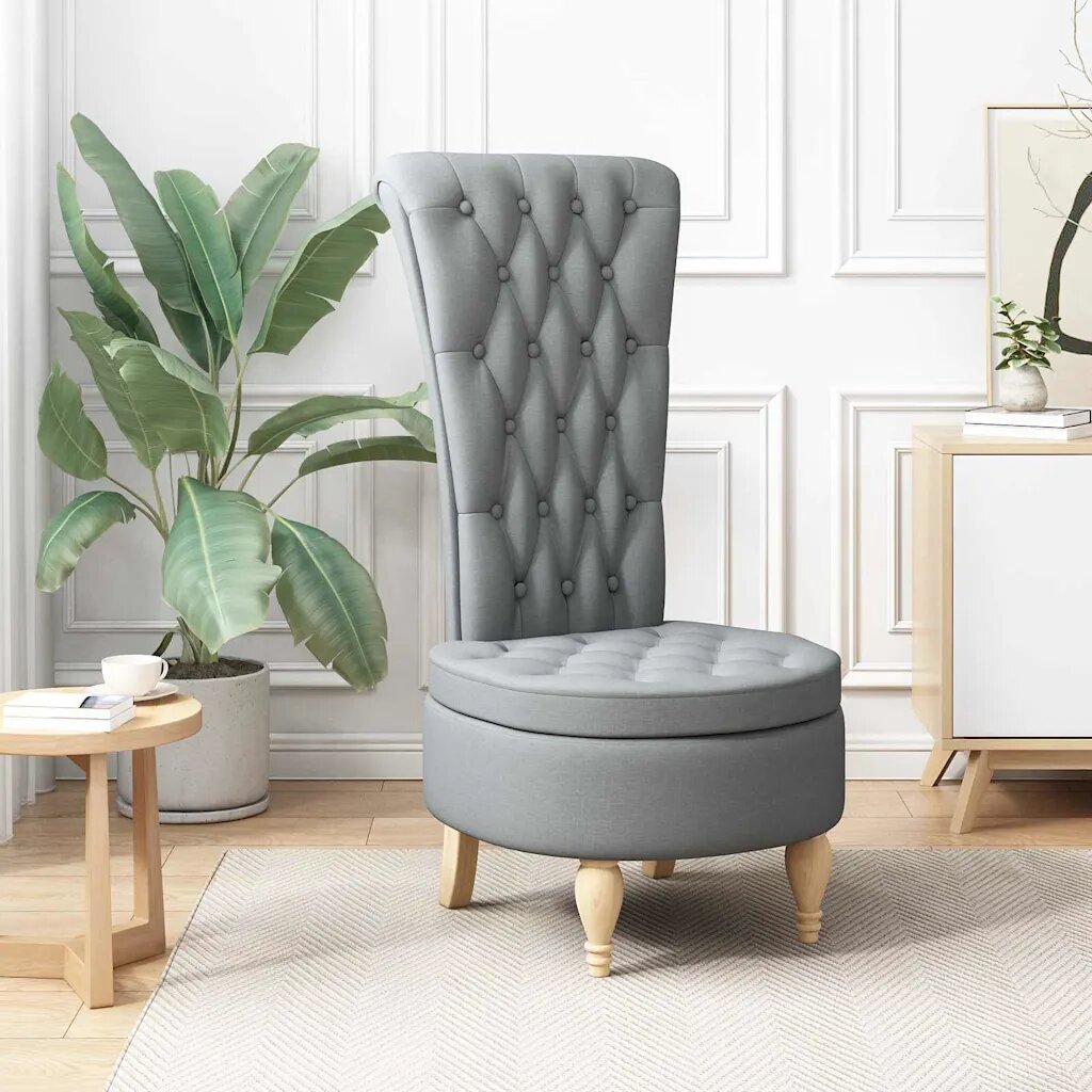 vidaXL Стол с тапицерия Светлосиво 565 x 70 x 110 см текстил