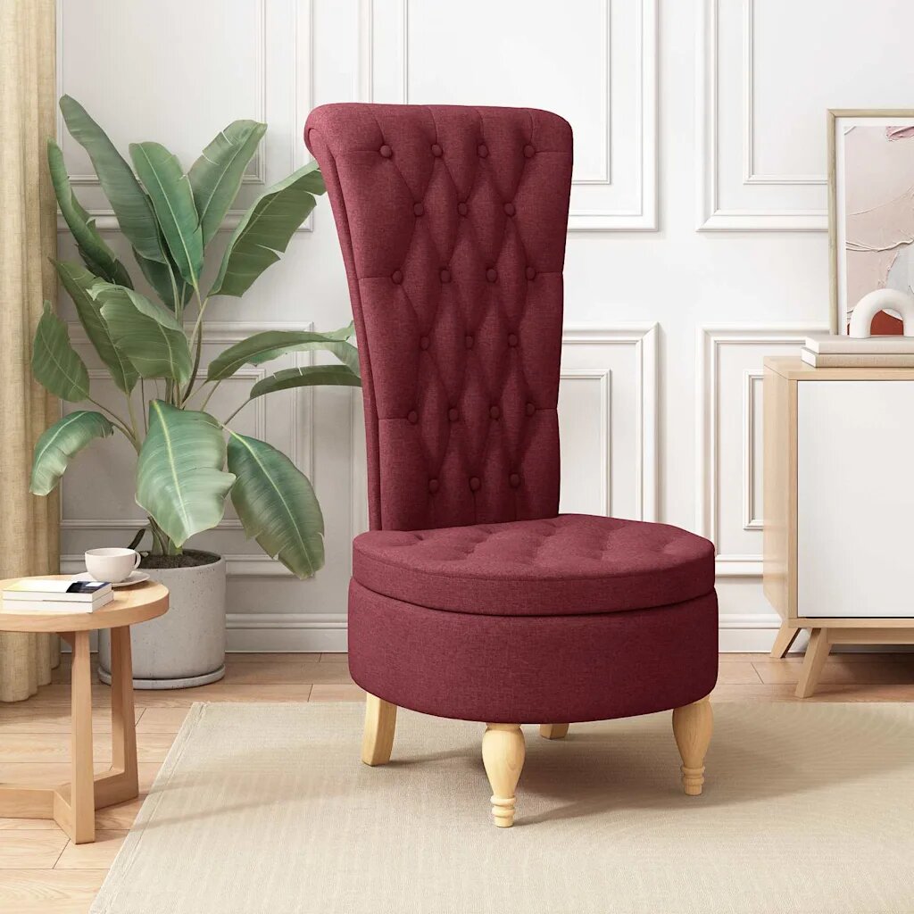 vidaXL Стол с тапицерия Виненочервен 565 x 70 x 110 см текстил