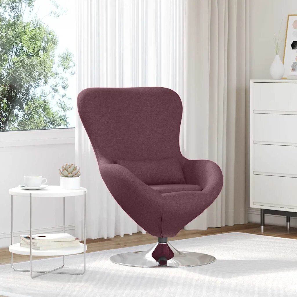 vidaXL Стол яйце Лилаво 63 x 73 x 90 см текстил