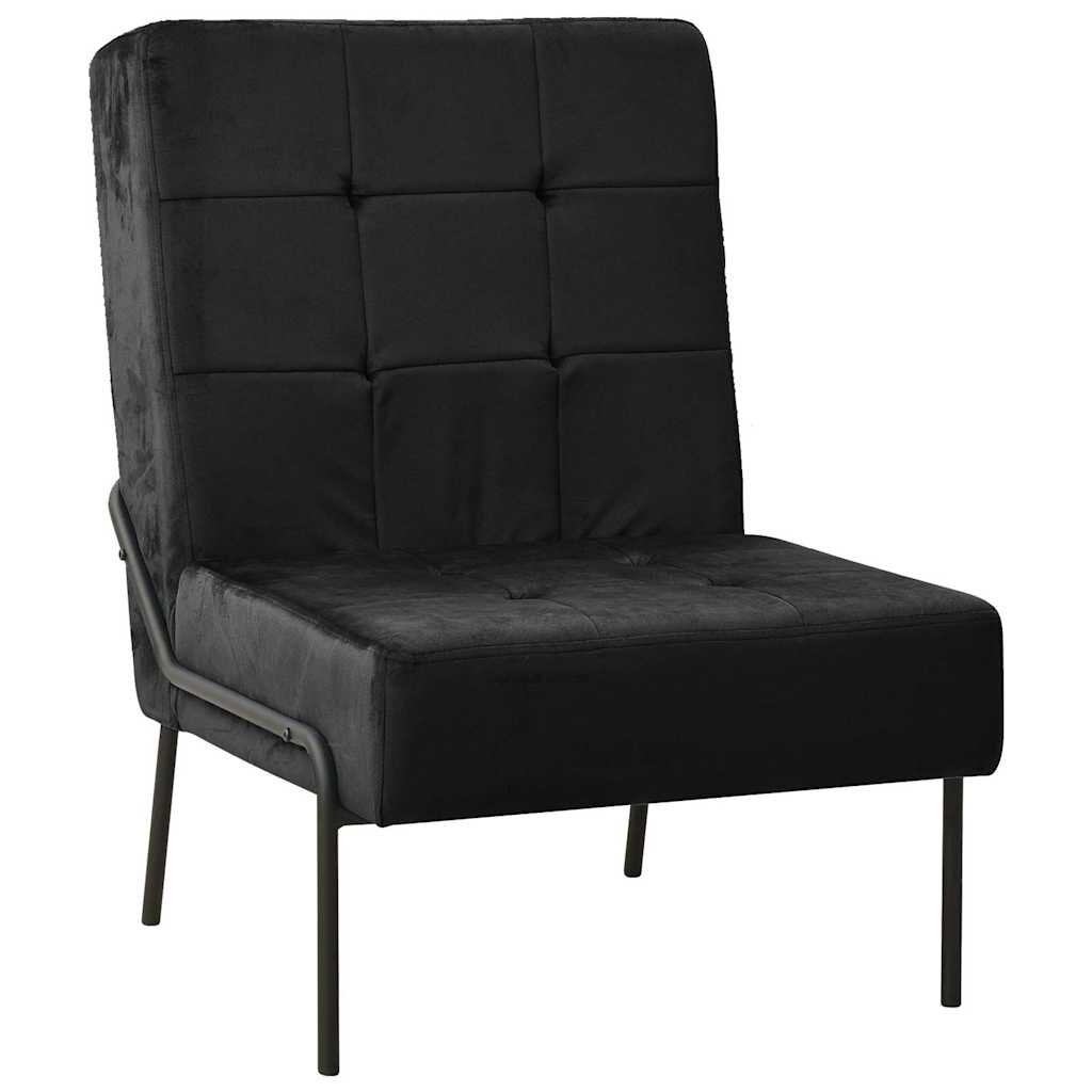 vidaXL Стол за релаксация 65x79x87 см черен кадифе
