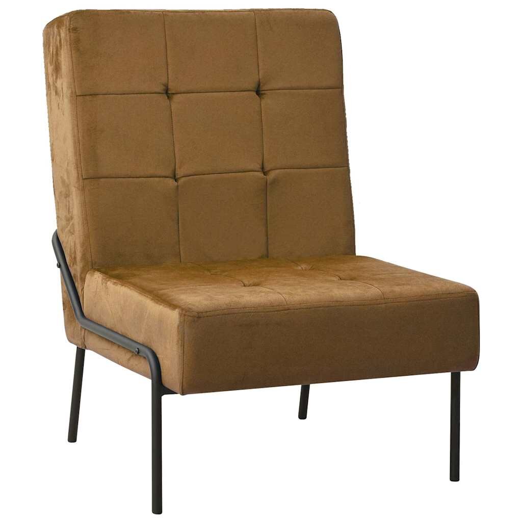 vidaXL Стол за релаксация 65x79x87 см кафяв кадифе