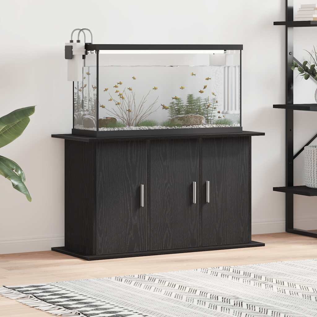 vidaXL Стойка за аквариум черен дъб 101x41x58 см инженерно дърво