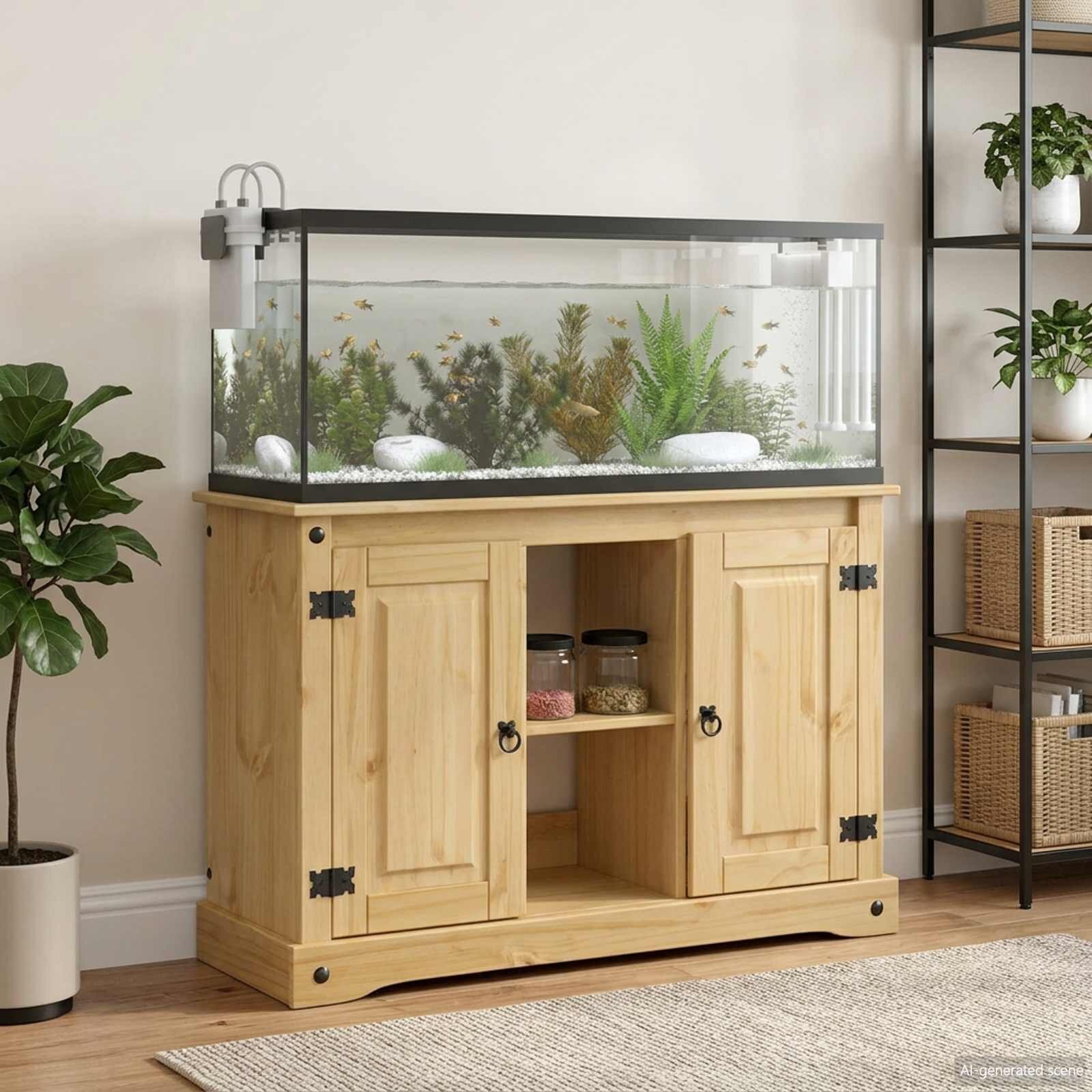 vidaXL Стойка за аквариум CORONA Кафяво 1015 x 37 x 73 см 300 кг