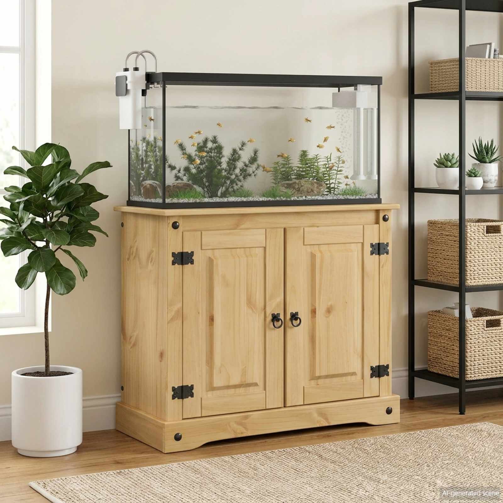vidaXL Стойка за аквариум CORONA Кафяво 815 x 37 x 73 см 250 kg