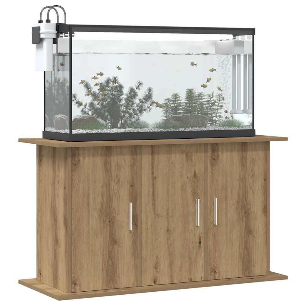 vidaXL Стойка за аквариум дъб 101x41x58 см инженерно дърво