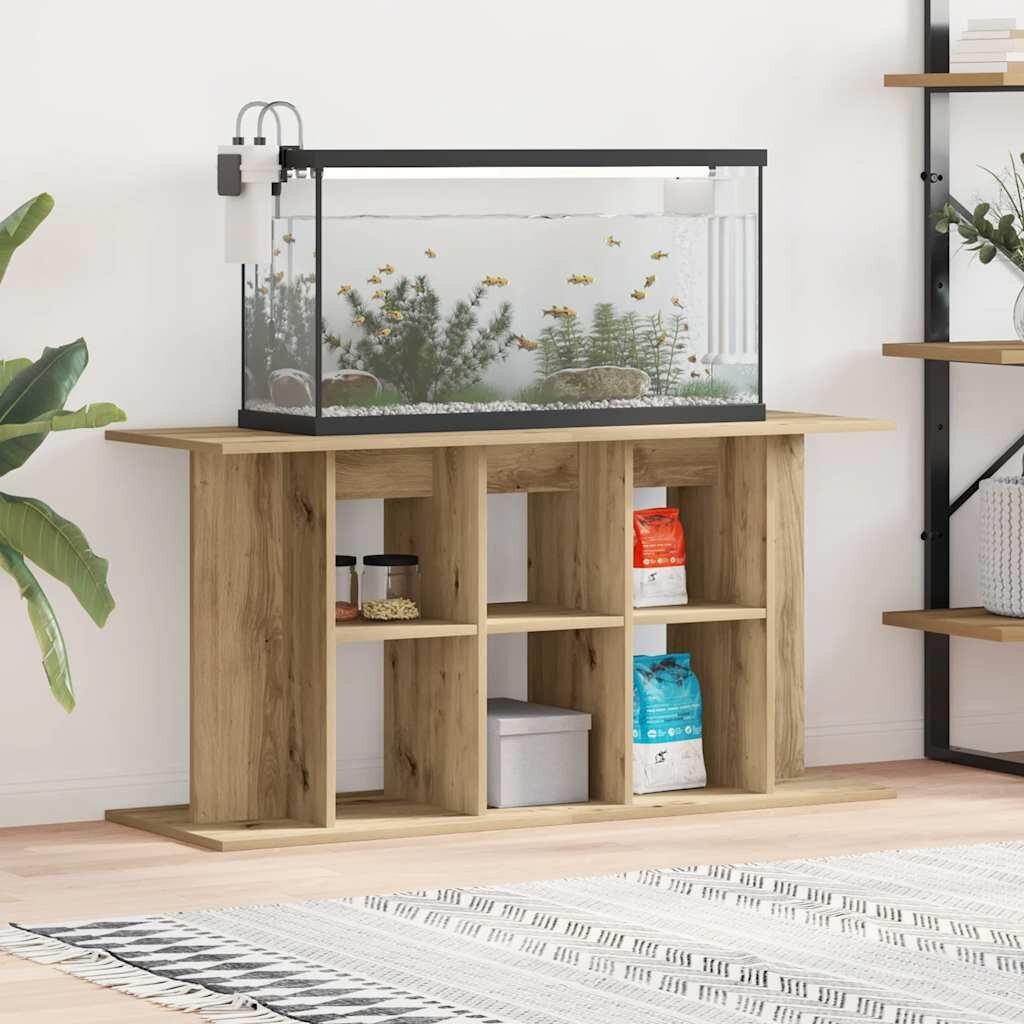 vidaXL Стойка за аквариум дъб 120x40x60 см инженерно дърво