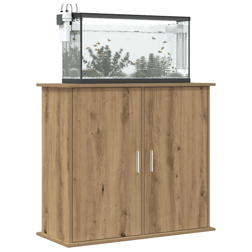 vidaXL Стойка за аквариум дъб 81x36x73 см инженерно дърво