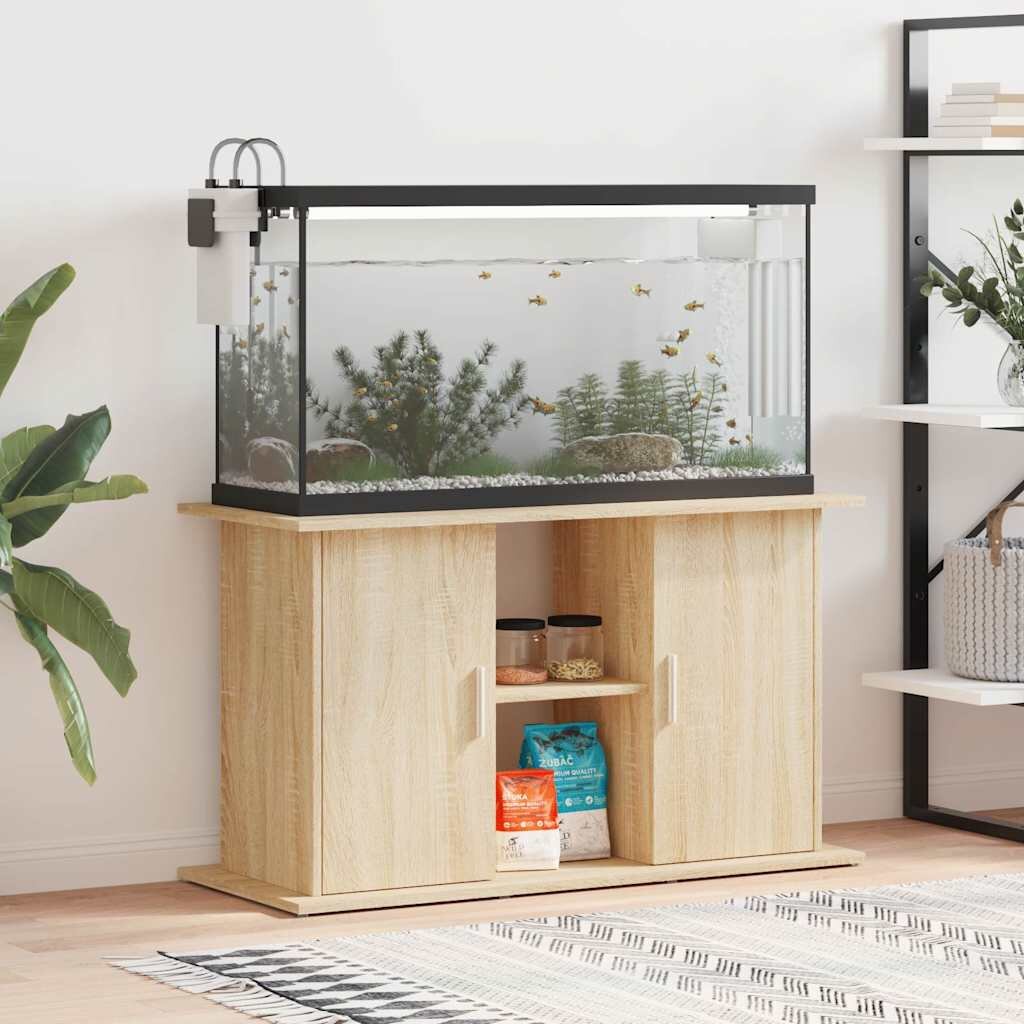 vidaXL Стойка за аквариум дъб сонома 101x41x58 см инженерно дърво