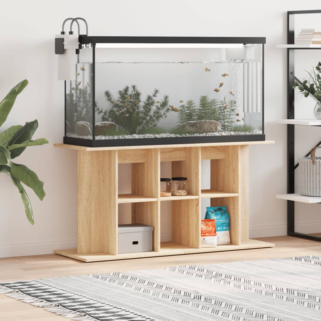 vidaXL Стойка за аквариум дъб сонома 120x40x60 см инженерно дърво