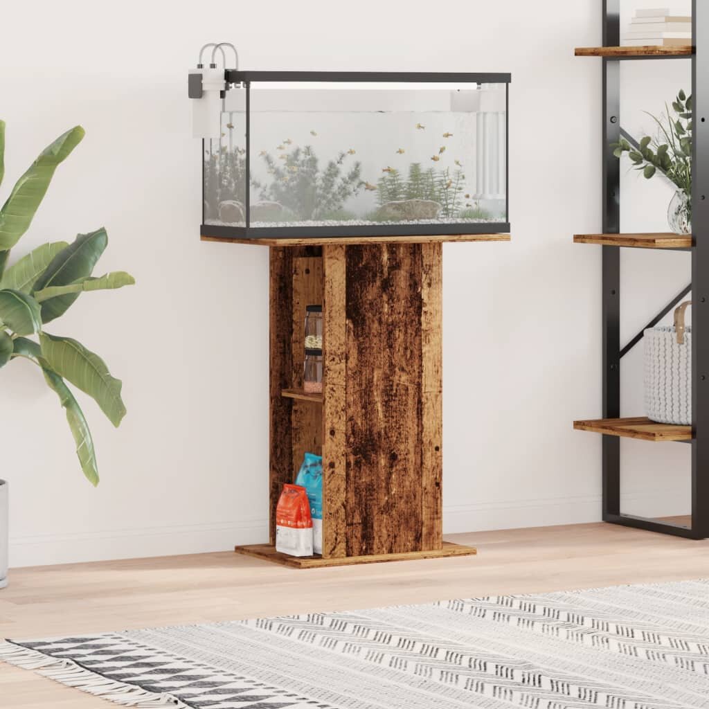 vidaXL Стойка за аквариум от старо дърво 36x605x725 cm