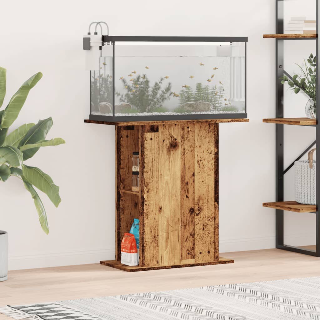 vidaXL Стойка за аквариум старо дърво 36x75x725 см инженерно дърво