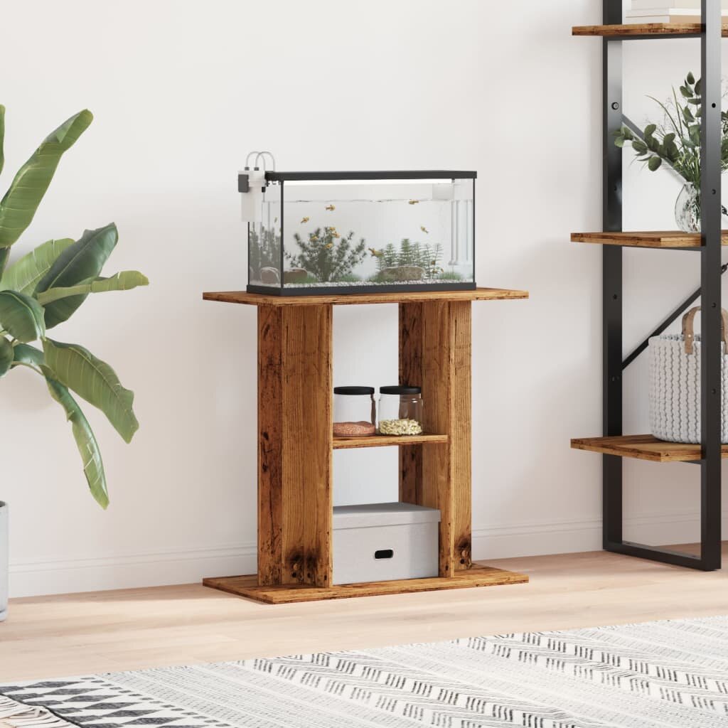vidaXL Стойка за аквариум старо дърво 60x30x60 см инженерно дърво