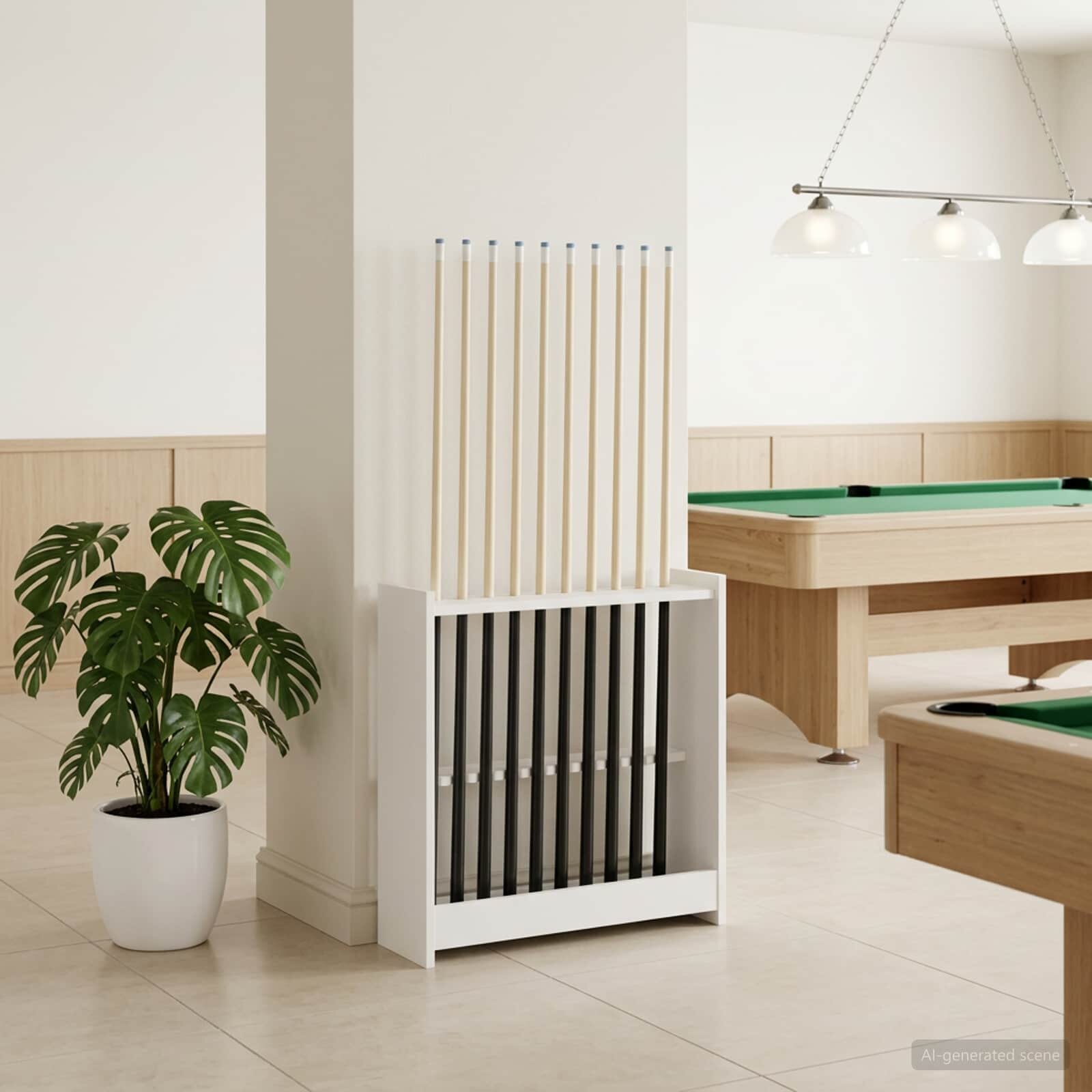 vidaXL Стойка за билярдно щеки Инженерна дървесина 60 x 20 x 57 см