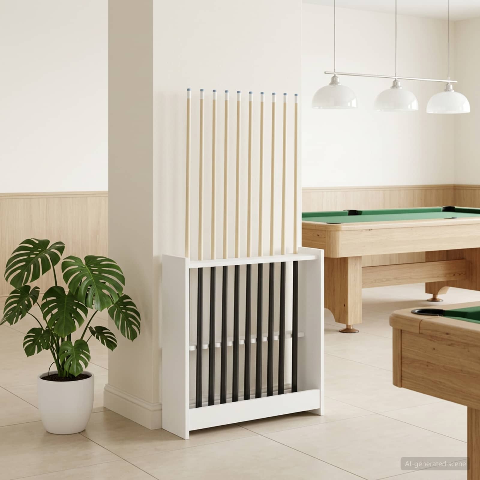 vidaXL Стойка за билярдно щеки Инженерна дървесина 60 x 20 x 57 см