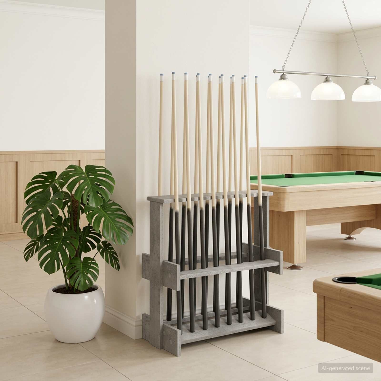vidaXL Стойка за билярдно щеки Инженерна дървесина 60 x 35 x 60 см
