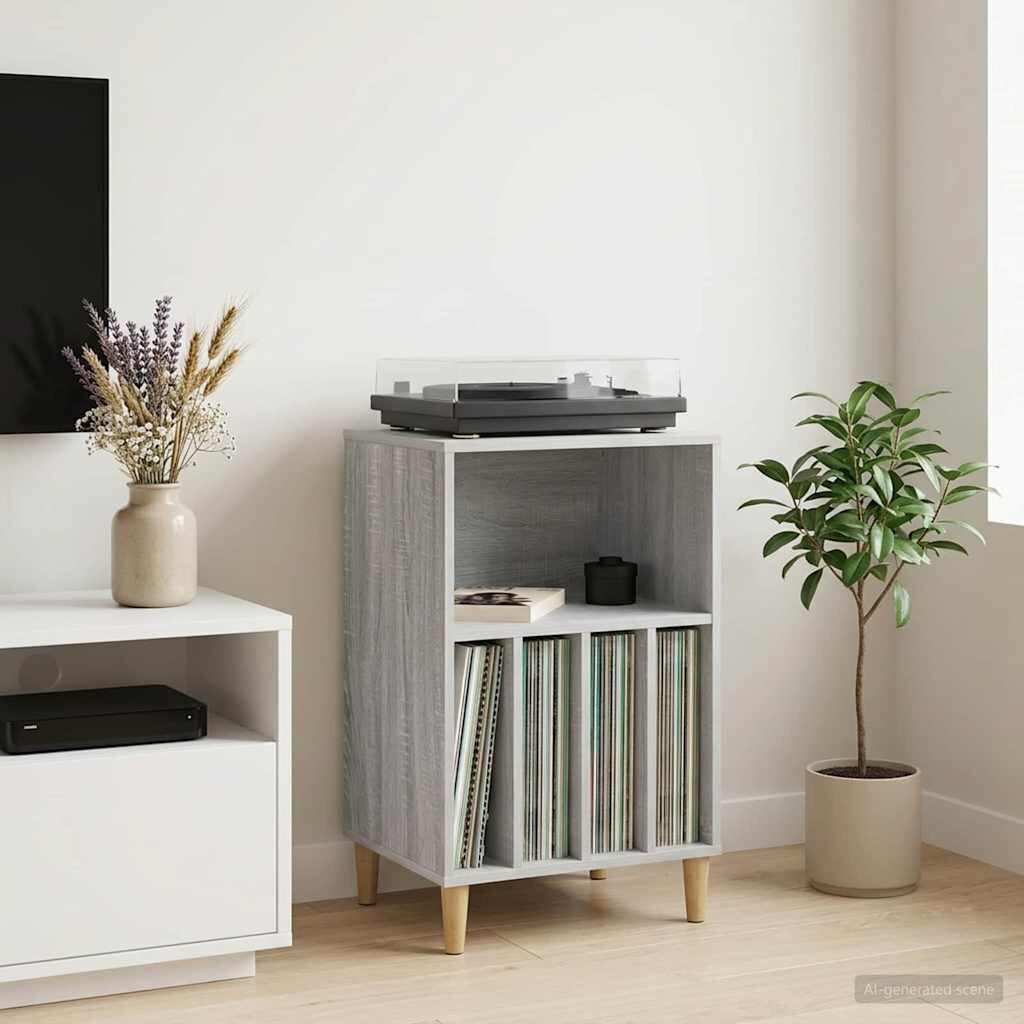 vidaXL Стойка за грамофон Сив Сонома 47 x 395 x 745 см