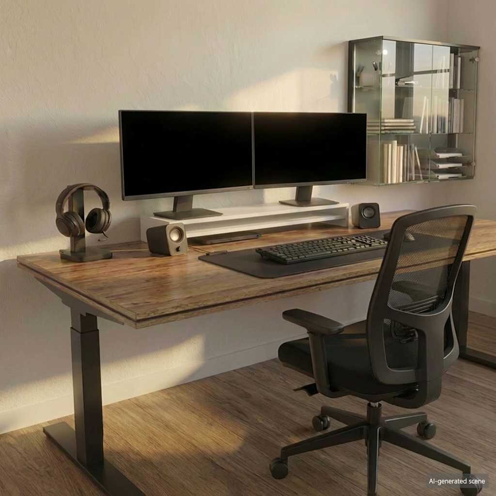 vidaXL Стойка за монитор бяла 100x24x13 см инженерно дърво