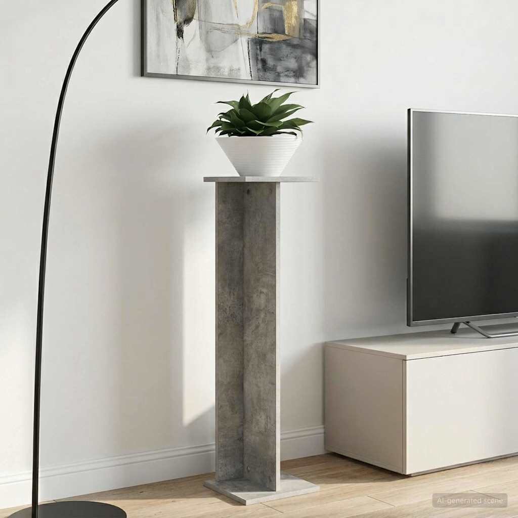 vidaXL Стойка за растения 2 бр. Бетонно сиво 25 x 255 x 1005 см