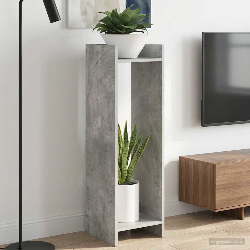 vidaXL Стойка за растения 2 бр. Бетонно сиво 30 x 30 x 100 см