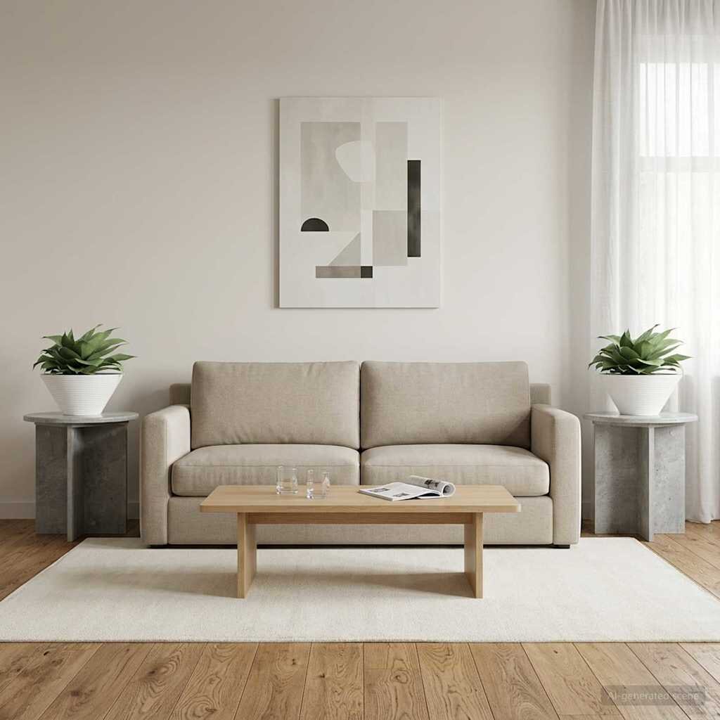 vidaXL Стойка за растения 2 бр. Бетонно сиво 40 x 40 x 40 cm