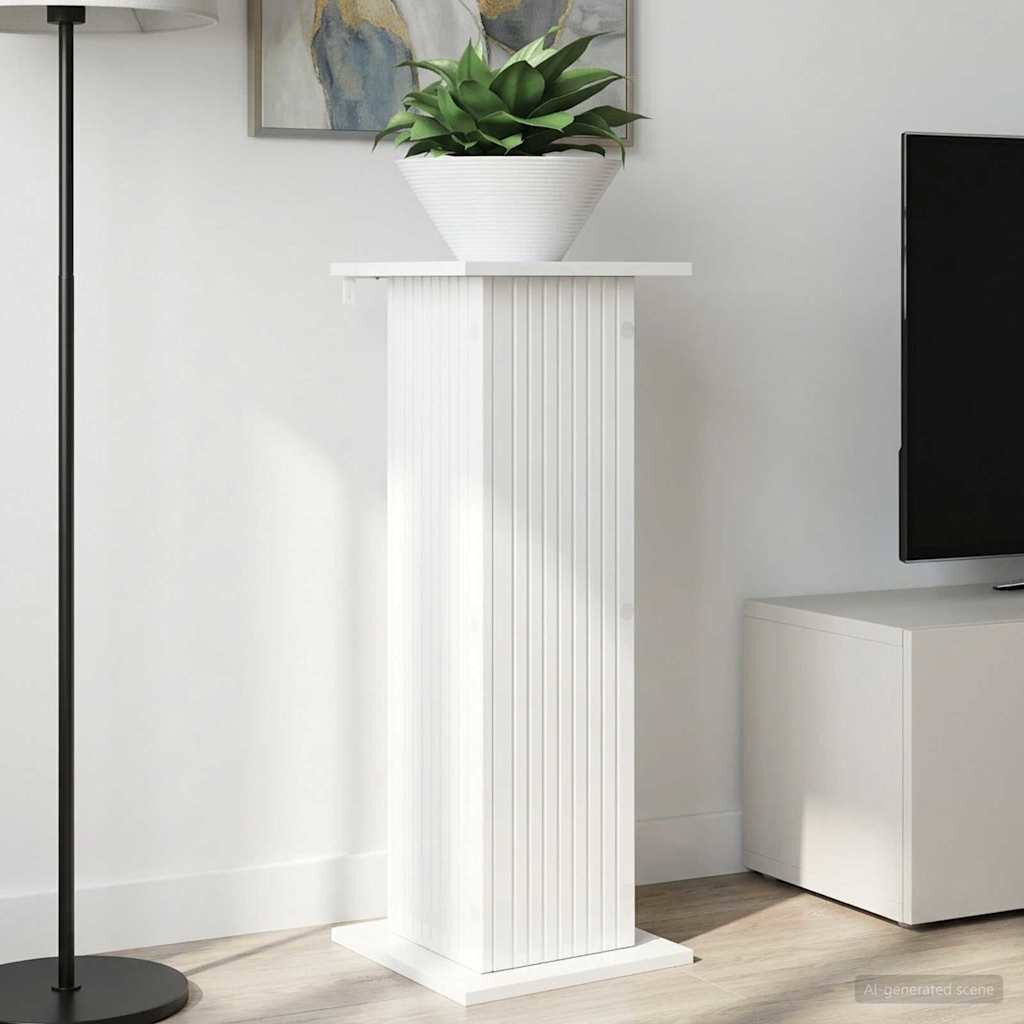 vidaXL Стойка за растения 2 бр. Бял гланц 305 x 30 x 805 см