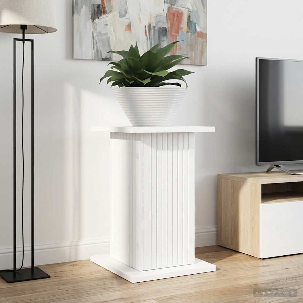 vidaXL Стойка за растения 2 бр. Бяло 305 x 30 x 43 см