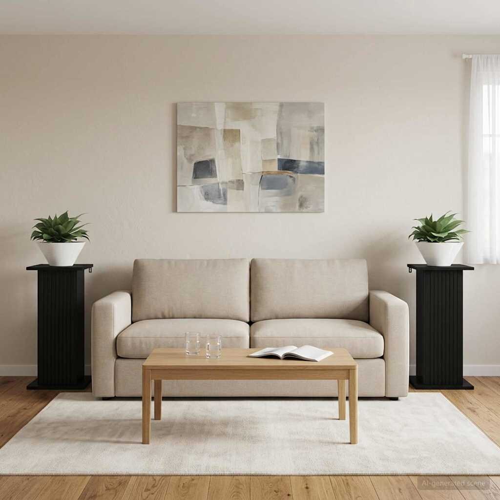 vidaXL Стойка за растения 2 бр. Черно 305 x 30 x 605 см
