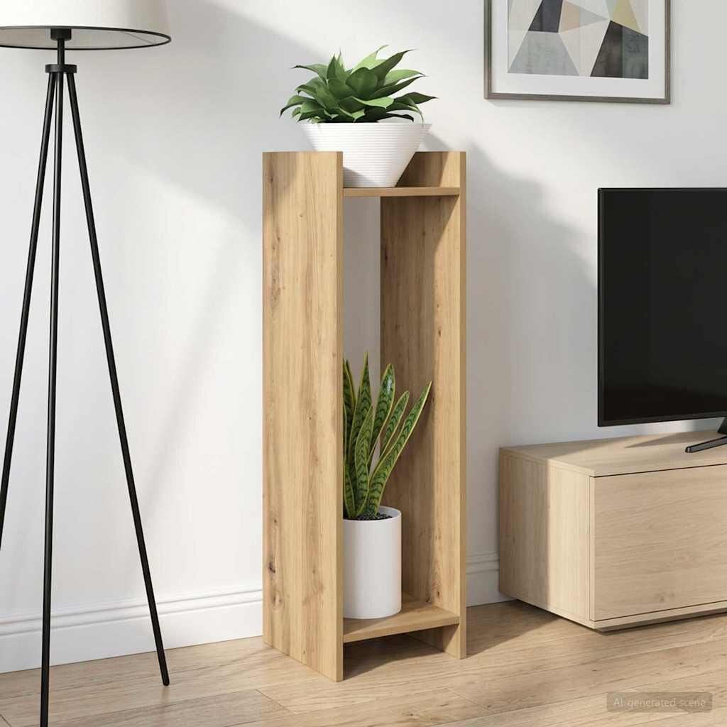 vidaXL Стойка за растения 2 бр. Дъб артизан 30 x 30 x 100 см