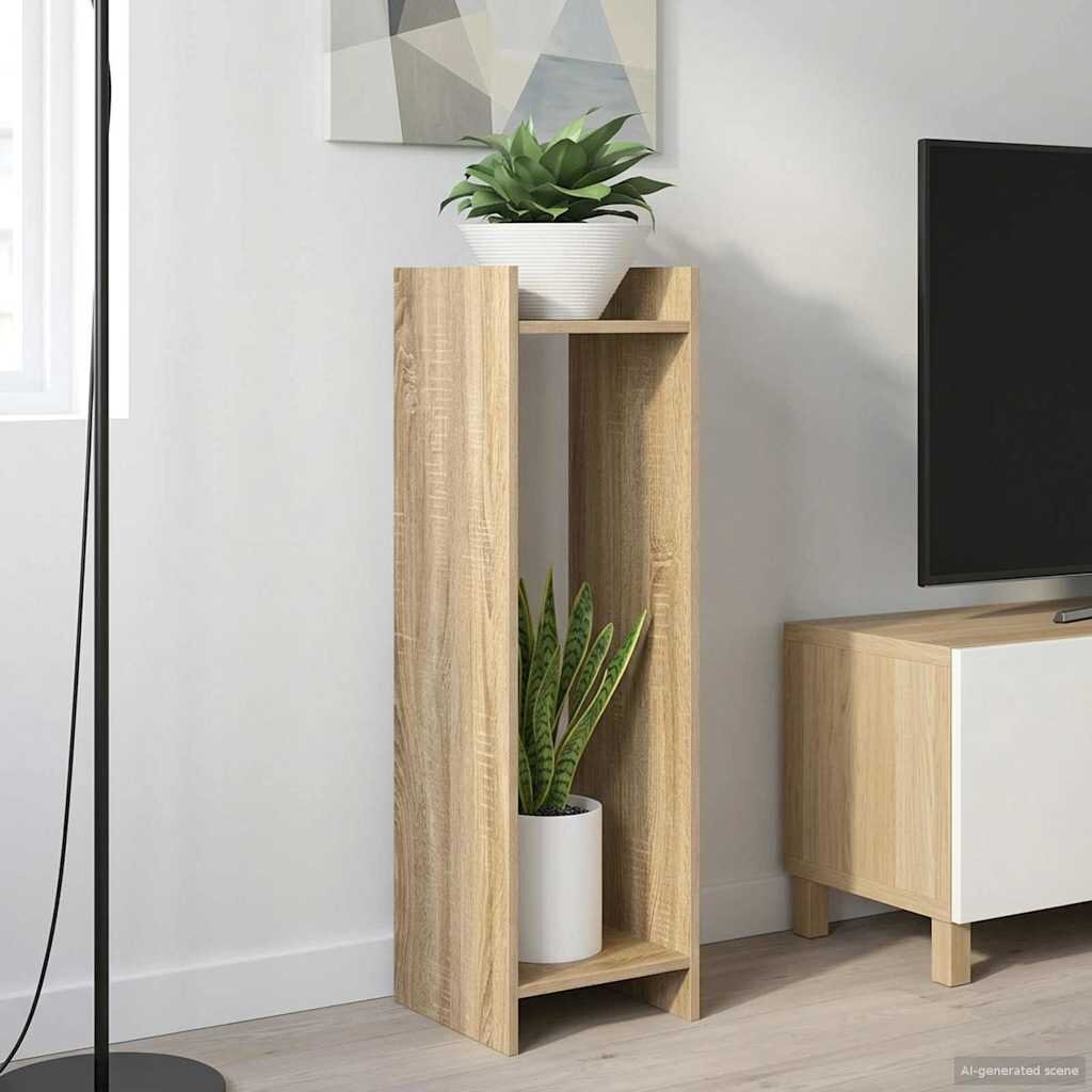 vidaXL Стойка за растения 2 бр. Дъб сонома 30 x 30 x 100 см