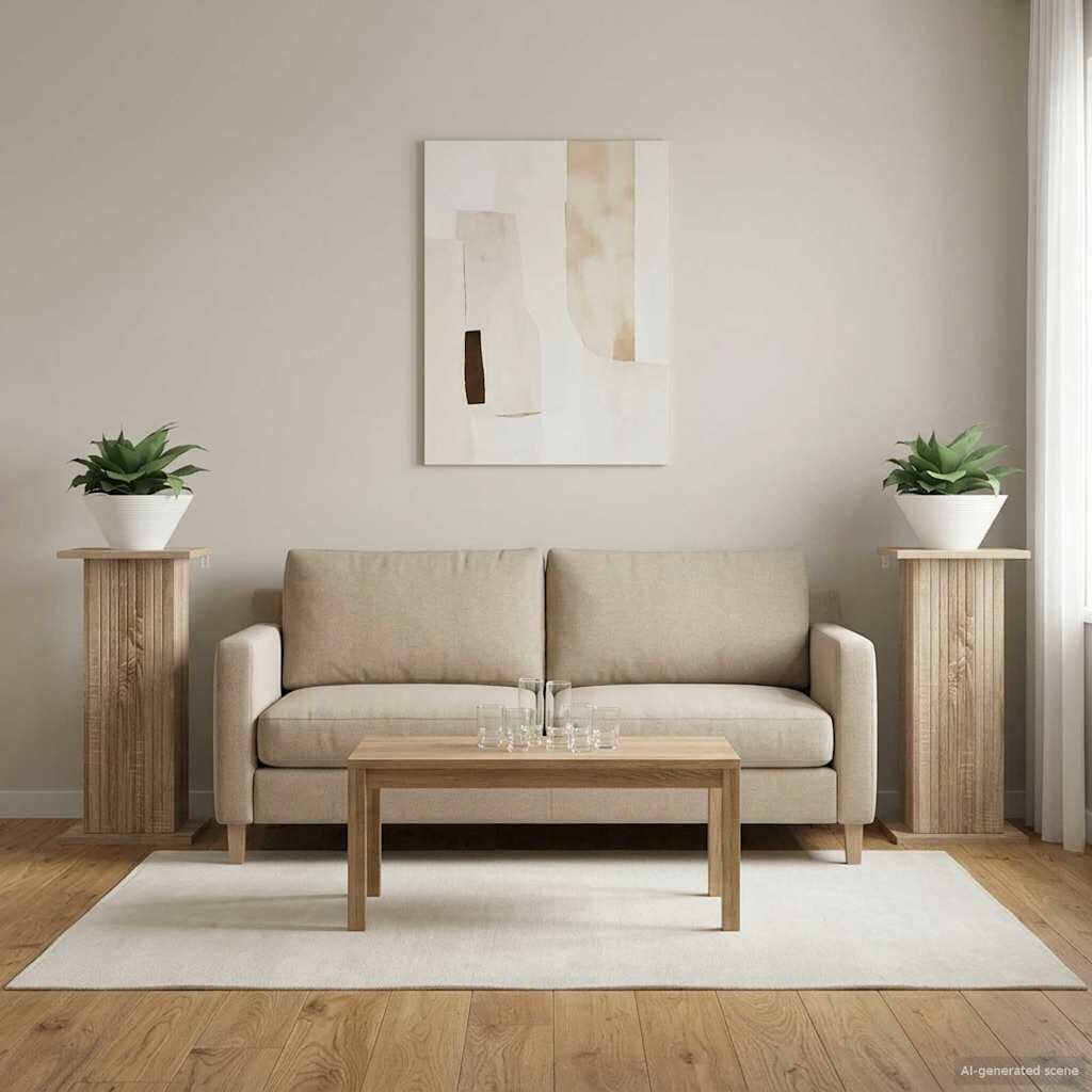 vidaXL Стойка за растения 2 бр. Дъб сонома 305 x 30 x 605 см