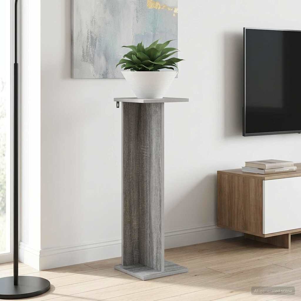 vidaXL Стойка за растения 2 бр. Сив Сонома 25 x 255 x 805 см