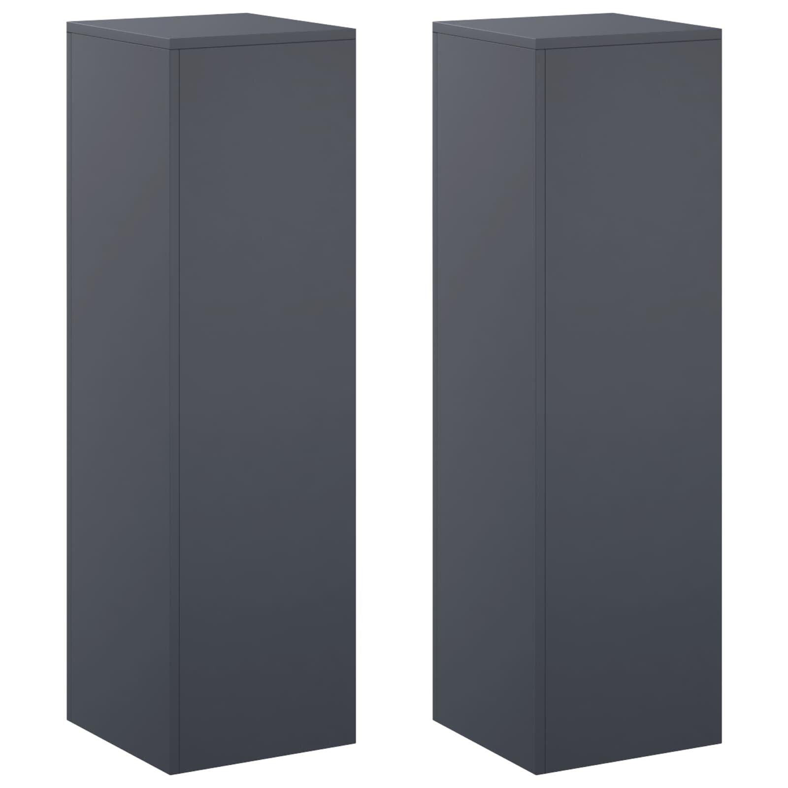 vidaXL Стойка за растения 2 pcs Антрацит 30 x 30 x 100 см