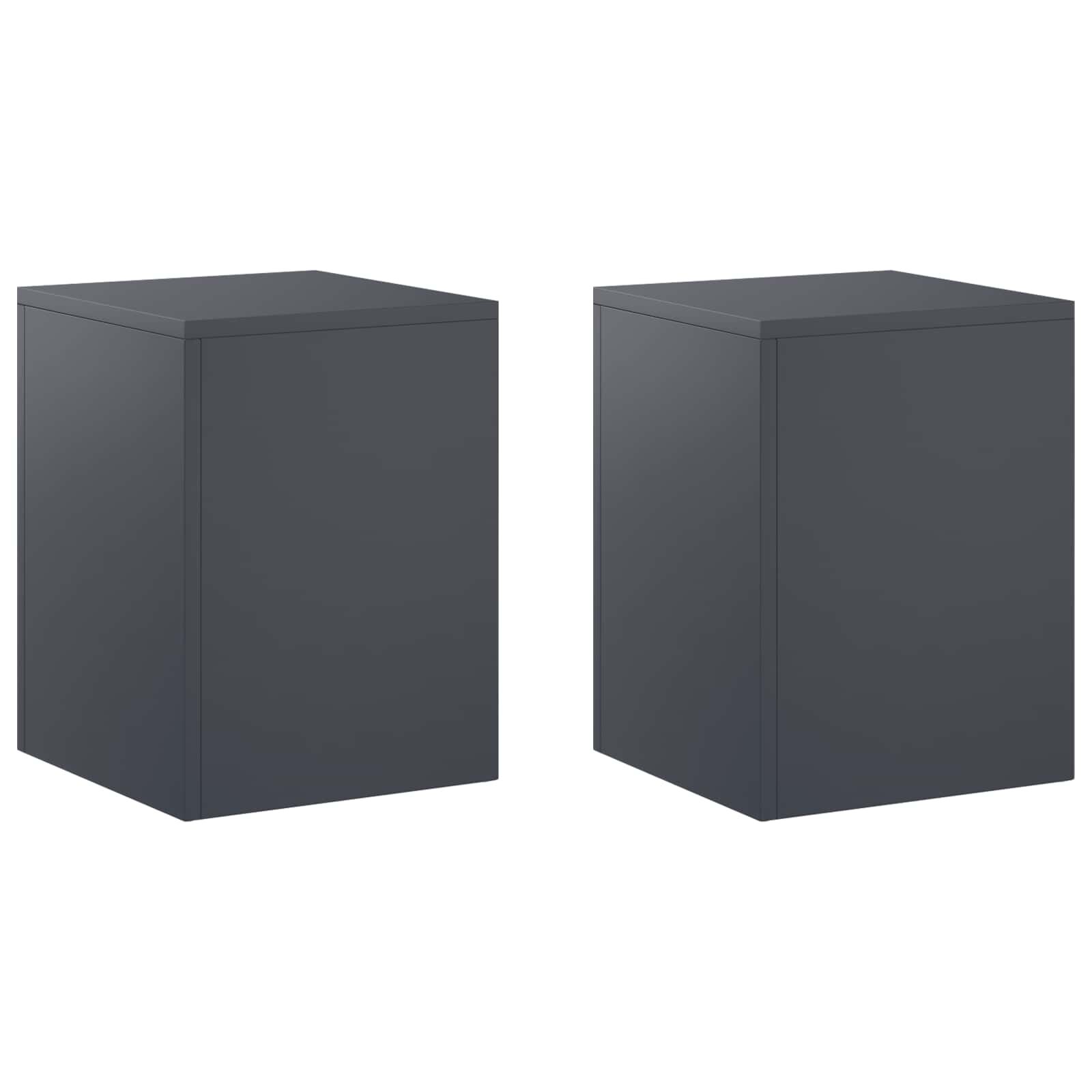 vidaXL Стойка за растения 2 pcs Антрацит 30 x 30 x 40 cm