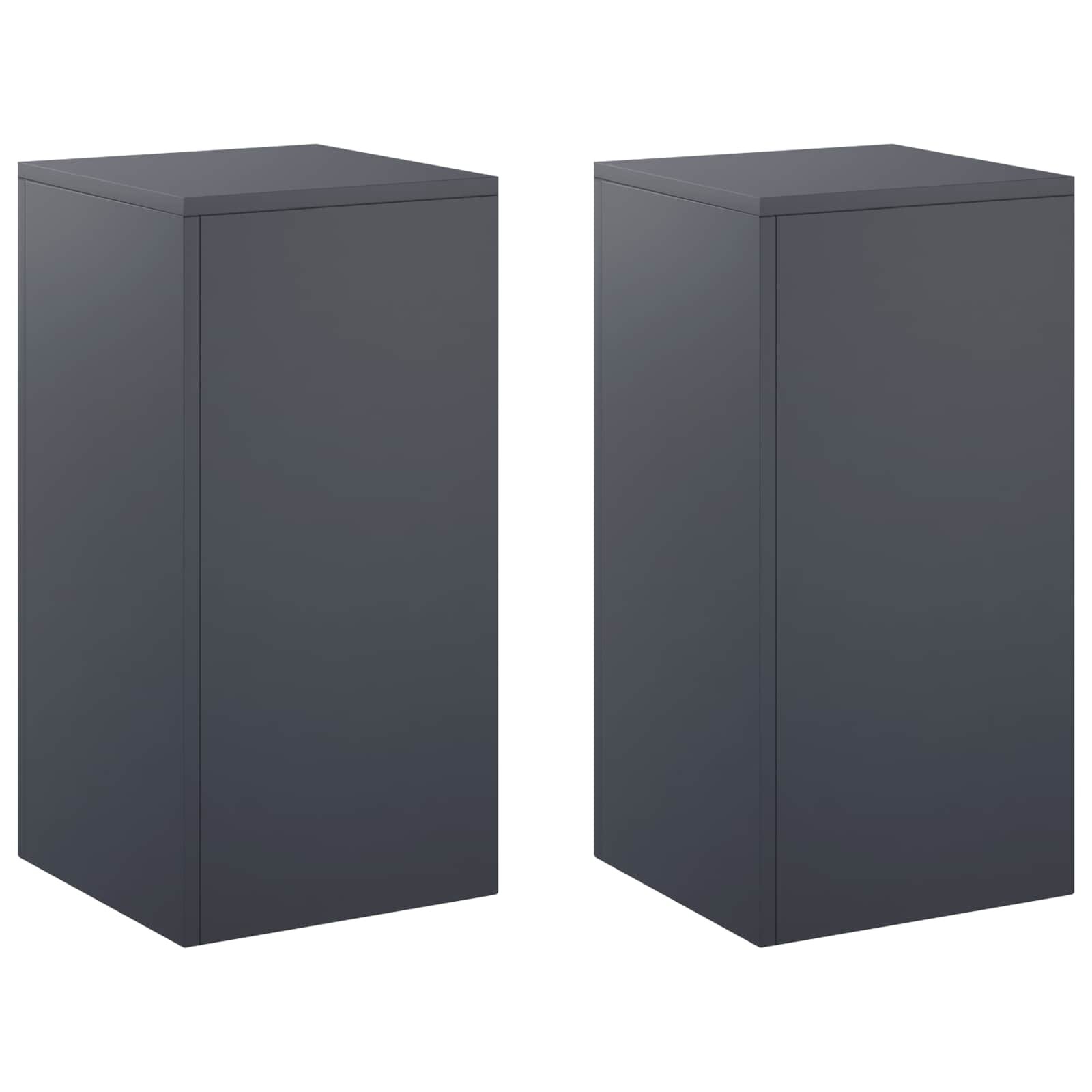 vidaXL Стойка за растения 2 pcs Антрацит 30 x 30 x 60 cm