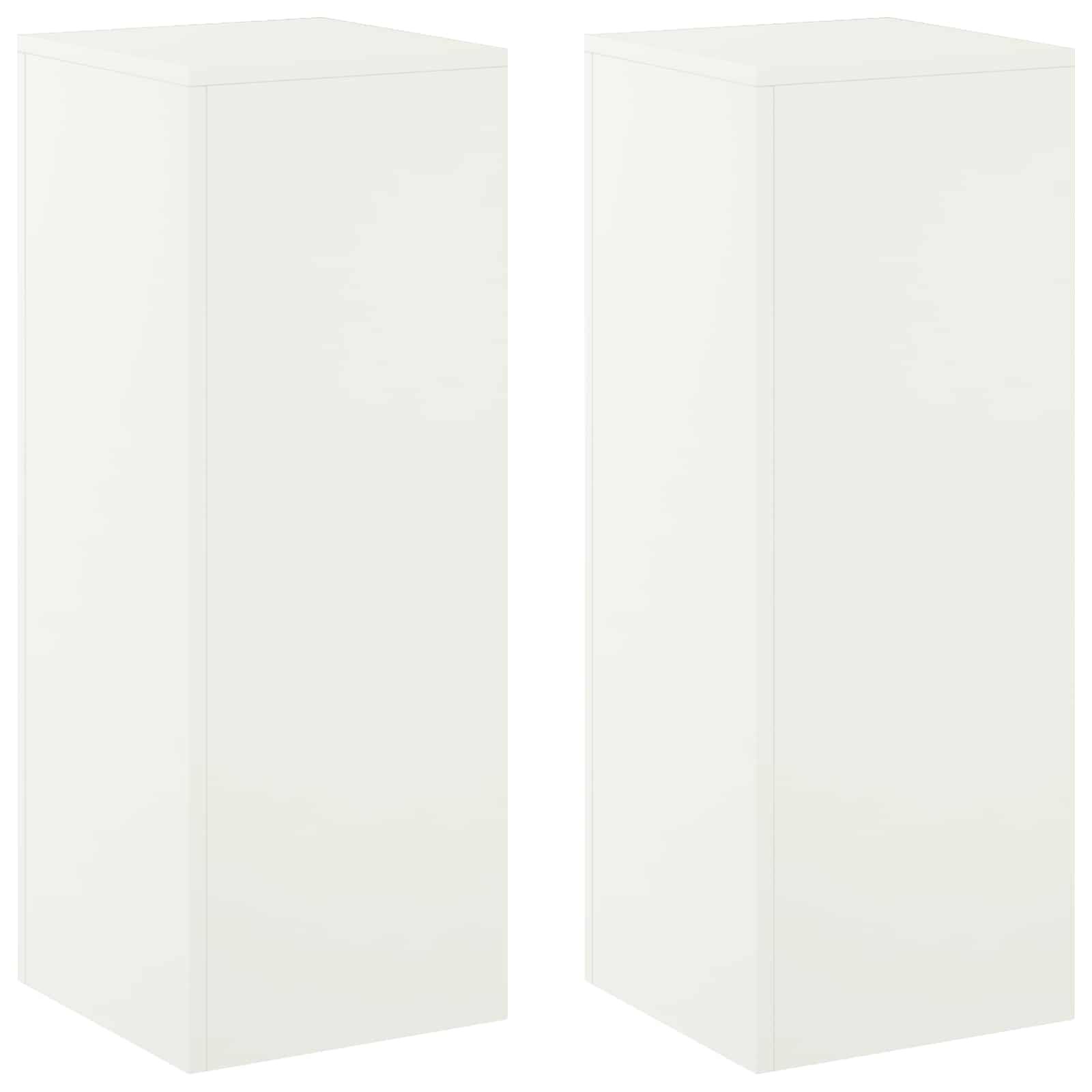 vidaXL Стойка за растения 2 pcs Бяло 30 x 30 x 80 cm Стомана