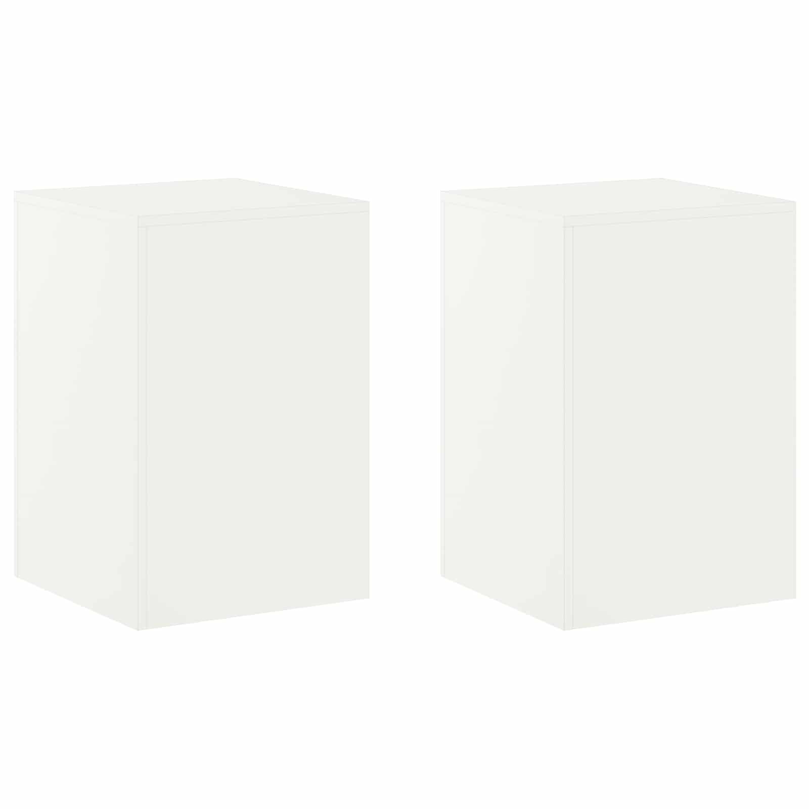 vidaXL Стойка за растения 2 pcs Бяло 40 x 40 x 60 cm Стомана