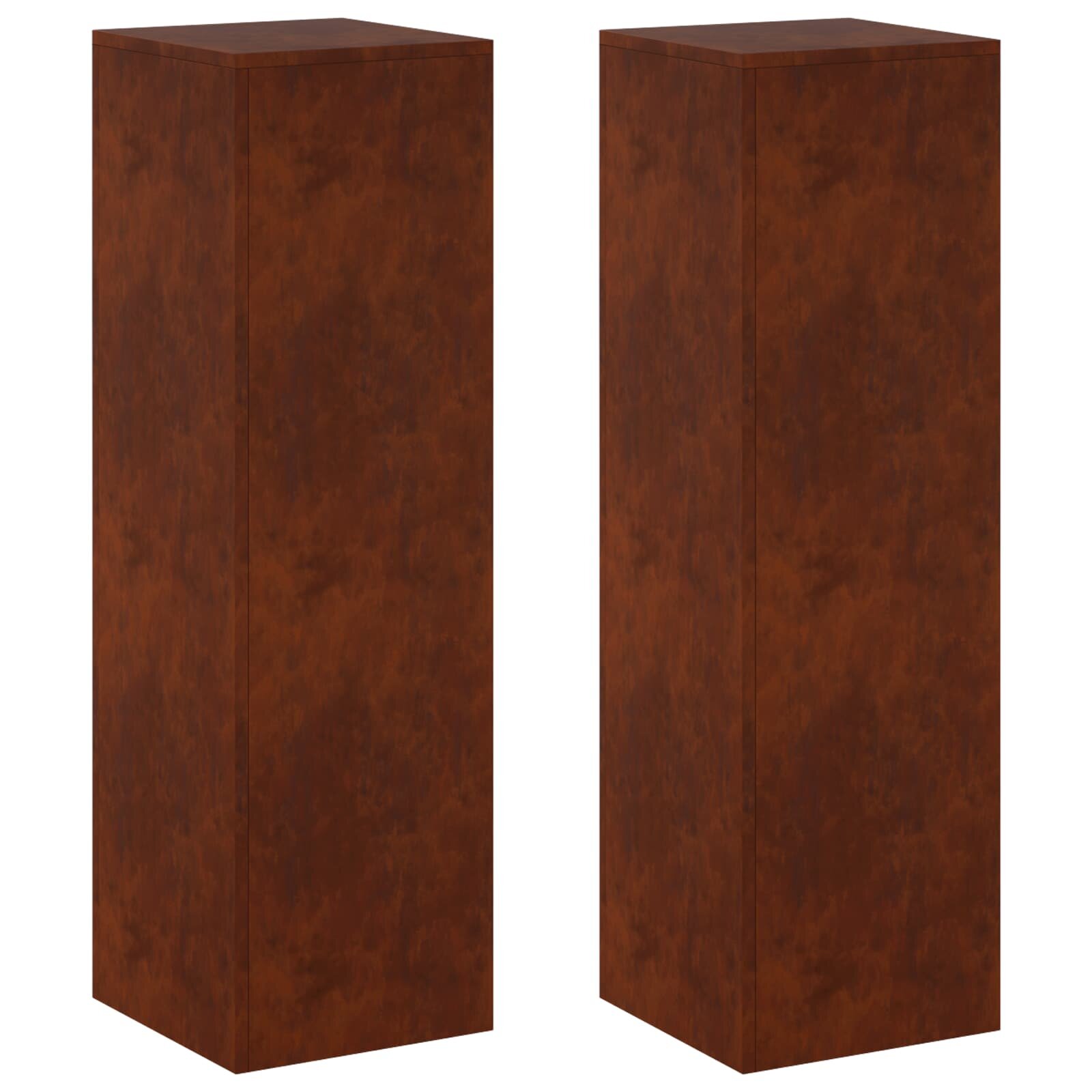 vidaXL Стойка за растения 2 pcs Ръждясало 30 x 30 x 100 см