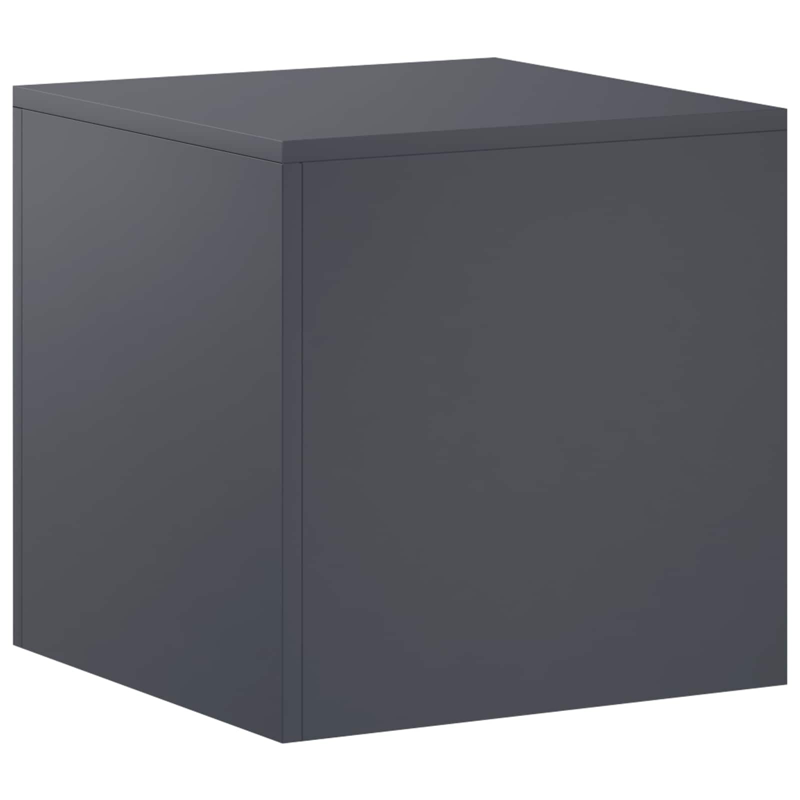 vidaXL Стойка за растения Антрацит 40 x 40 x 40 cm Неръждаема стомана