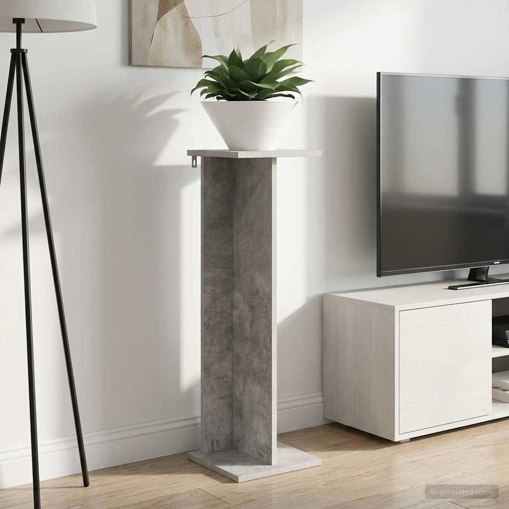 vidaXL Стойка за растения Бетонно сиво 25 x 255 x 805 см