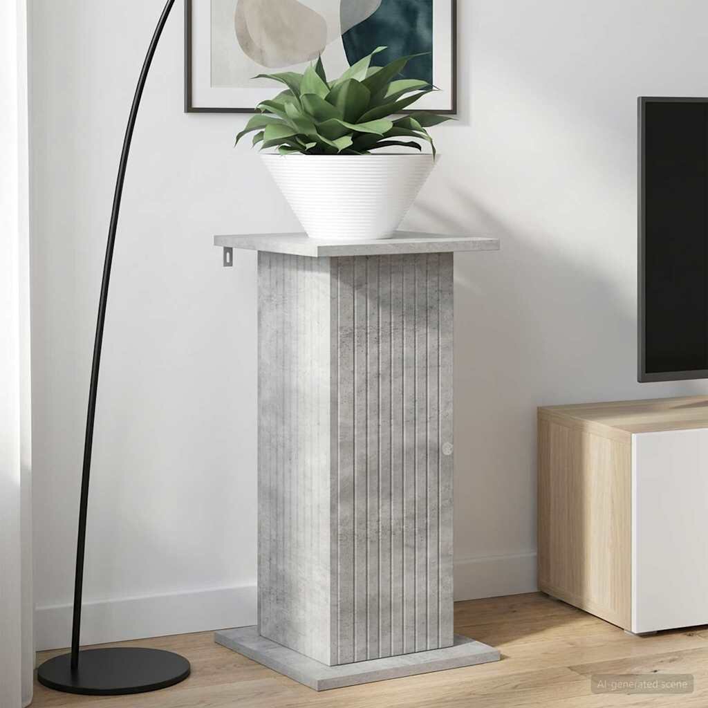 vidaXL Стойка за растения Бетонно сиво 305 x 30 x 605 см