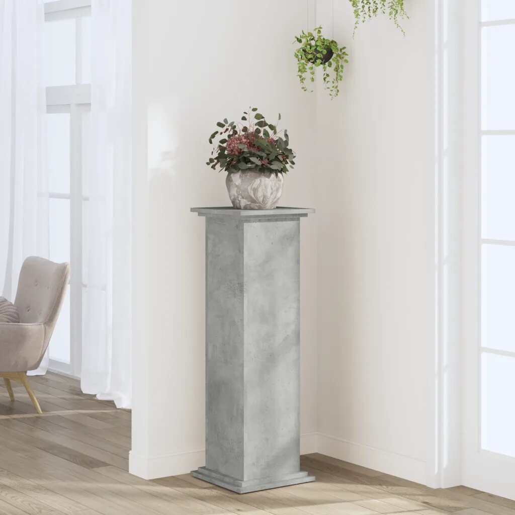 vidaXL Стойка за растения Бетонно сиво 33 x 33 x 100 cm