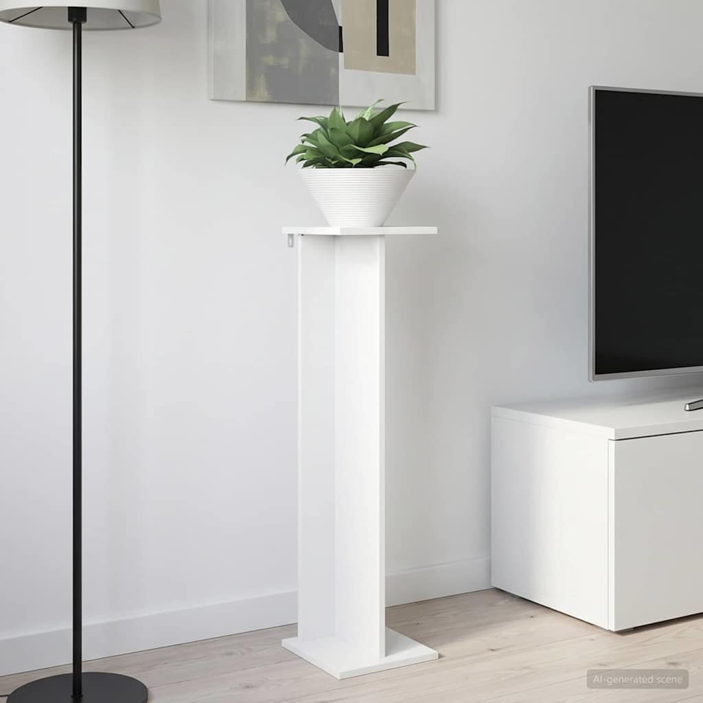 vidaXL Стойка за растения Бяло 25 x 255 x 1005 см