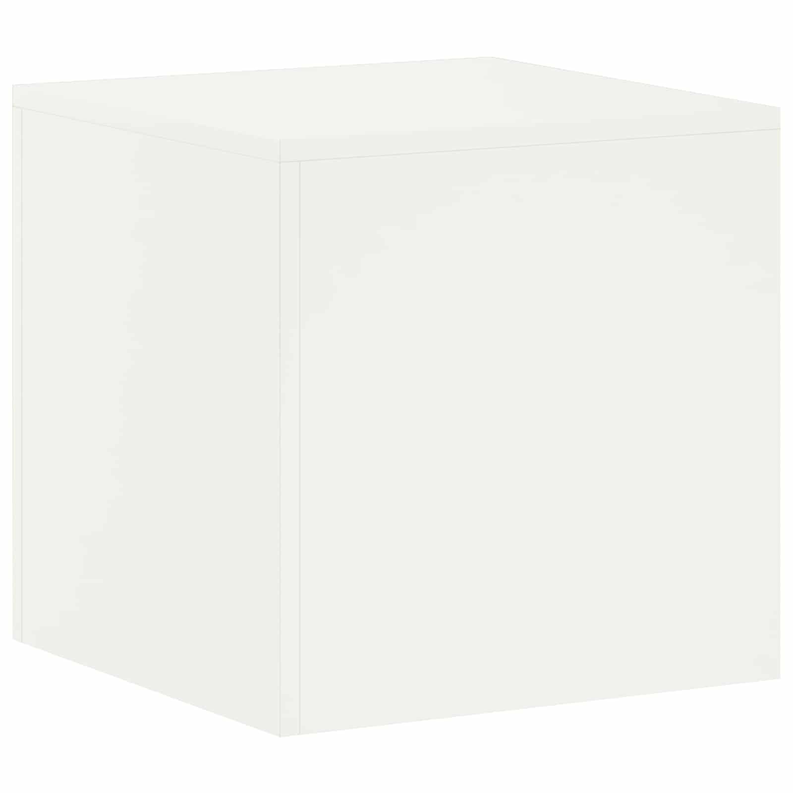 vidaXL Стойка за растения Бяло 40 x 40 x 40 cm Стомана
